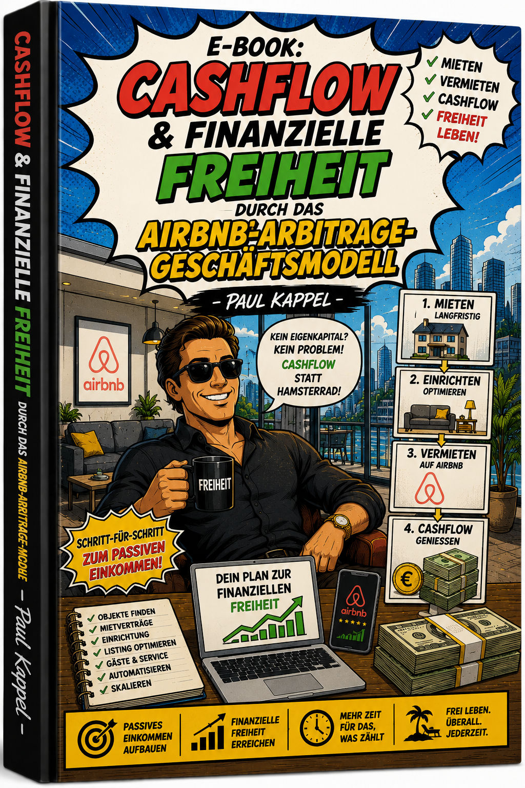 Serie 2: E-Book: Cashflow & finanzielle Freiheit durch das Airbnb-Arbitrage-Geschäftsmodell - Paul Kappel